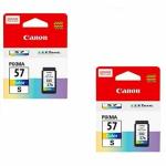 Canon Ink Cartridge Colour CL-57s compatible with Canon E400 Printer Pack of 2