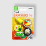 LUMINI Food Pattern Erasers - Set of 2 for Birthday Gifts for Kids (Total 8 Erasers, Random Designs)