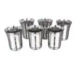 Ebun Stainless Steel Hand Hammered Drinking Glass 250 ml 6 pcs (ParihamglassP6)