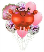 Jagmag Crab Ocean Animal Mermaid Theme Foil Balloon (pack of 8)