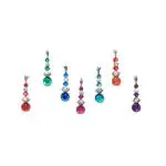 Comet Busters Long Beautiful Multicolor Diamond Bindi For Women (BIN121)