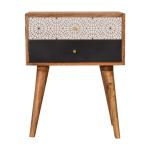 ARTISAN FURNITURE Black Patterned Bedside 45x 35x 57 cm