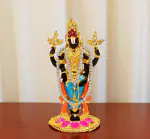 Adhvik Lord Tirupati Balaji/venkateswara White Stone Mala God Stand Table Décor Idol