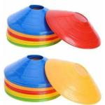 Jaxton Disc Plastic Space Marker Agility Soccer Cones for Training, Football, Kids, Sports, Field Cone Markers (Multicolor, 50 Cones Set)