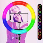 Webilla New Arrival Rgb 10 Inch Ring Light For Fashion Photography, Advertising Photography, Video Shooting Ring Flash (Multicolor)