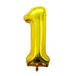 Festiko 40 Inch Foil Number Balloon For Birthday, Anniversary Party Decoration And Celebration (1, Gold)