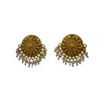 Priyansh Enterprise Handmade Gold Brass Traditional Earrings For Parties, Festivals For Women