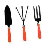 i Agri Farm Gardening Hand Tools Kit - 3 Pcs (Trowel, Hand Cultivator, Garden Fork) Gardening Tools for Home Garden