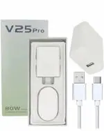 KP Original Battery New Fast Charger 80W Combo Compatible with Vivo Y35,V25 5G, V23 5G,V25, V23e 5G,V23 Pro 5G, Y75 4G, Y35 5G, 23e, V25e, 21e 5G (Adapter and Cable)