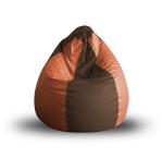 Style Homez Premium Leatherette Classic Bean Bag Size XL Brown Tan Color, Cover Only