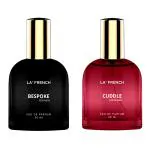 LA' FRENCH Bespoke & Cuddle Perfume Combo For Men -30ml + 30ml | Premium Luxury Long Lasting Fragrance Spray | Eau De Parfum | Ideal For Men | Perfume For Men | Pack Of 2