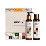 Vedix Ayurvedic Hair Care Combo Pack, Customized Anti Hair Fall Shampoo and Hair Oil for Normal/Oily Hair with Oily Scalp & Wavy-Curly Hair - 200 ml