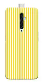 Bhaicover Oppo Reno 2F Rubber Yellow Stripes Design Printed Back Cover Case