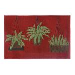 3 POTS DOOR MAT - 40x60 cm. By Saral Home(Red)