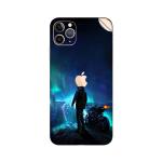 GADGETSWRAP Printed Vinyl Skin Sticker for Apple iPhone 11 Pro - Skylines Biker Blue City Photomanipulation