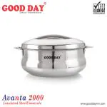 Good Day Avanta Round Stainless Steel Double Insulated Casserole with Steel Lid 2 L