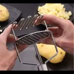 CLLEORA Stainless Steel Potato Masher with Spring, Potato Hand Masher for Dateable/Potato/Baby Food/pav bhaji/Egg, Vageitable Crusher Masher Mixer Use in Home & Kitchen Utensils Machine