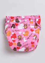 Royal brats Reusable diaper Monkey love|Pink base|