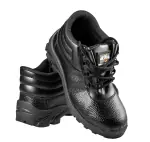 Shree Arc Industrial & Construction, Synthetic Leather with Steel Toe Alpha SAS 209 Safety Shoes for Men Size 10 (Black)