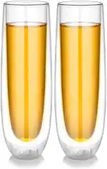 P-Plus International Espresso Cups 150ml Double Wall Coffee Cup Shot Glasses Drinking Glass Juice Cups cockta Mug(Pack of 1)