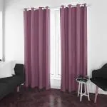 Parda Online Lavender Blackout Solid Eyelet Plain Window Curtain 7ft, (Pack of 2)