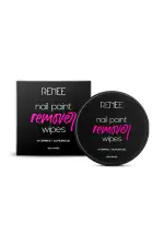 RENEE Nail Paint Remover Wipes, Easy & Hassle Free Removal, Keeps Nails Moisturized & Nourished, Acetone Free, Travel Friendly, Enriched With Vitamin E, Almond Oil & Glycerin, 50N
