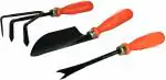 Green India Garden Tools Set Garden Tool Kit - 3 Tools (Weeder,Hand Big trowel and Cultivator) Garden Tool Kit (3 Tools)
