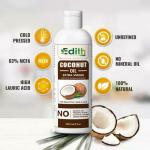 Edith Naturals Coconut Oil For Baby Massage, Hair and Skin (100% Pure & Cold Pressed) Hair Oil (200 ml)