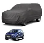 Auto Hub Car Body Cover Compatible with Ford EcoSport with Mirror Pockets, Triple Stitched, Water Resistant Car Cover, Grey