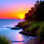 Love Creation A4 Size poster print for creative wall art- fiery-skies-abstract-art-print-7534(Non Sticker)