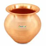 Chefkit Pure Copper Kalash Lota | Lota for Drinking Water, Diwali, Pooja, Worship, Festival | Purifying Vessel for Rituals and Water (Kalash)