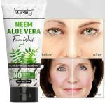 KURAIY 100% New NEEM ALOE VERA Face Wash Soothing Clear Calming Facial Cleanser Natural Beauty