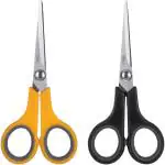 Deli E6005 Scissors, Steel Blades, Pack of 2