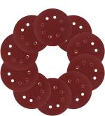 Inditrust 10 Pcs 7inch Sand Papper Size P180 (180 Grit) Round Sand Paper velcro disc Emery Sandpaper