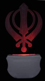 OURVIC The Khanda Multicolor 3D Illusion Night Lamp