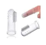 QinPin 2 Pcs Baby finger toothbrush Silicone ultra soft oral hygiene non toxic tongue cleaner Ultra Soft Toothbrush