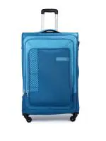 American Tourister Trolley Bag for Travel | Apolo Spinner 81.5 Cms Polyester Softsided Large Check-In Luggage Bag | Suitcase for Travel | Trolley Bag for Travelling, Blue