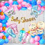 GROOVY DUDZ Baby Shower Combo Decorations Set - Home Decoration Supply (49Pcs)