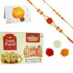 Delight Foods Indian Sweets Rakhi Festival Spl Bhikaram Chandmal Soan Papdi Pack, 400g