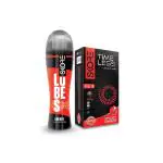 Skore Climax Delay Condoms (Time Less) 10N + Skore Lubes Cherry - 50 ml