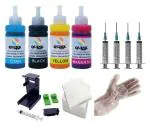 QUINK Refill Kit Set Dye Ink for HP Cartridge 805 803 680 678 682 818 802 901 703 704 46 21 22 27 28 56 57 Canon 88 98 Cartridges 4 Refill Ink Bottle Full Set