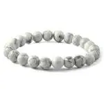 S. K. SYNTHETICS Bracelet, Crystal Bracelet Howlite Bracelet Crystal Gem Stone 8mm Beads Bracelets