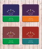 Whats Your Kick Plane Meter With Color Shade Printed Set of 4 Coaster With Metal Stand