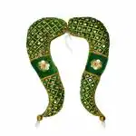 Puja N Pujari Fabric Vagamalai Decorative for Varalakshmi Pooja Idol (Green)