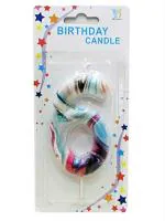Hippity Hop Multicolor Number Birthday Candle