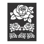Itsy Bitsy Roses Stencil, 7.3 X 9.7 Inch