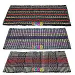 AMRO Beautility Needs Rectangular Multicolor Cotton Door Mat 60 x 40 cm (Pack of 3)