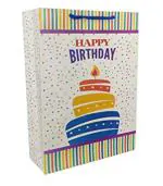 Tasche Multicolor Birthday Gift Paper Bags (28 x 20 x 7.5 cm) Pack Of 10