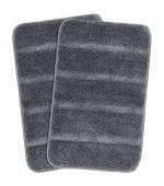 Saral Home Easy Living Grey Microfiber Anti Slip Bath Mat 35x50 cm (Set of 2)