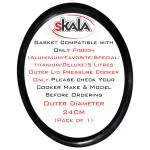 SKALA Gasket Compatible With Pigeon Aluminium 5 litres Deluxe Outer Lid Pressure Cooker 240 mm (Pack of 1)